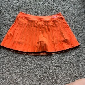 Nike Orange Athletic Skort with Pleated Design